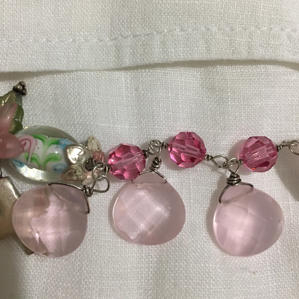 Handmade Sterling, Semiprecious Cancer Awareness